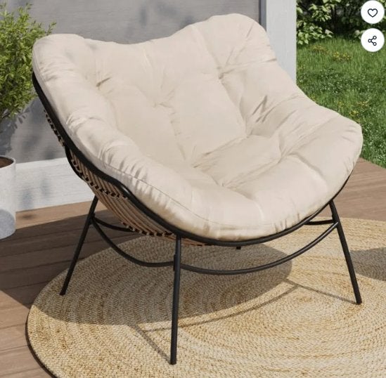 PACK TWO Lounge Rattan Chairs FOR 130€ (NEW,  65€ EACH), Huis en Inrichting, Stoelen, Nieuw, Twee, Metaal, Riet of Rotan, Wit