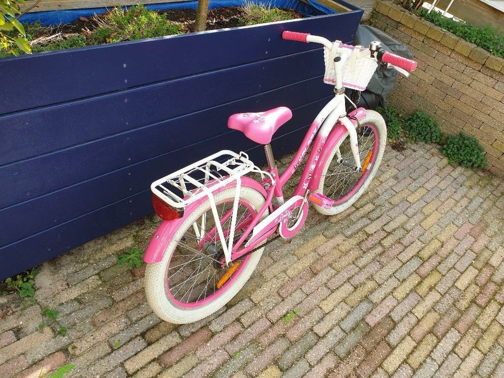 Rose met witte Volare Lovely 20 inch meisjesfiets
