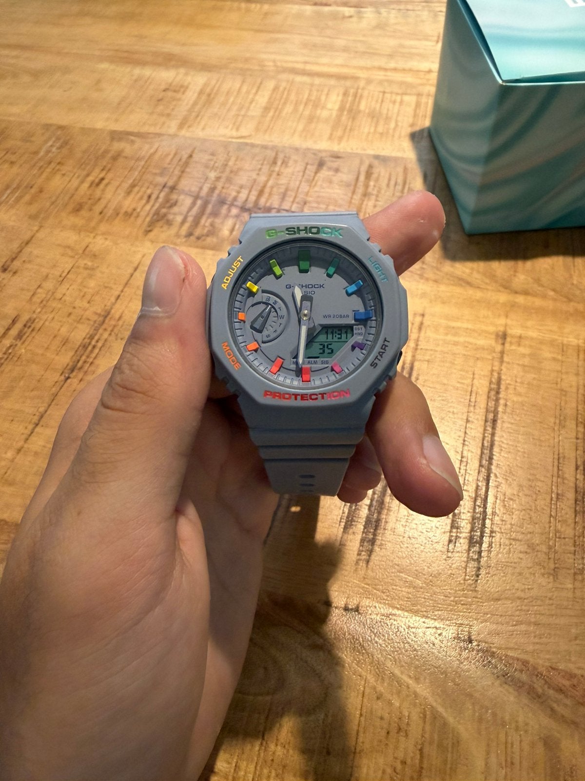 IFL Watches x Casio G-Shock GMA-S2100BA – Rainbow Edition, Ophalen of Verzenden, Zo goed als nieuw, Jongen of Meisje