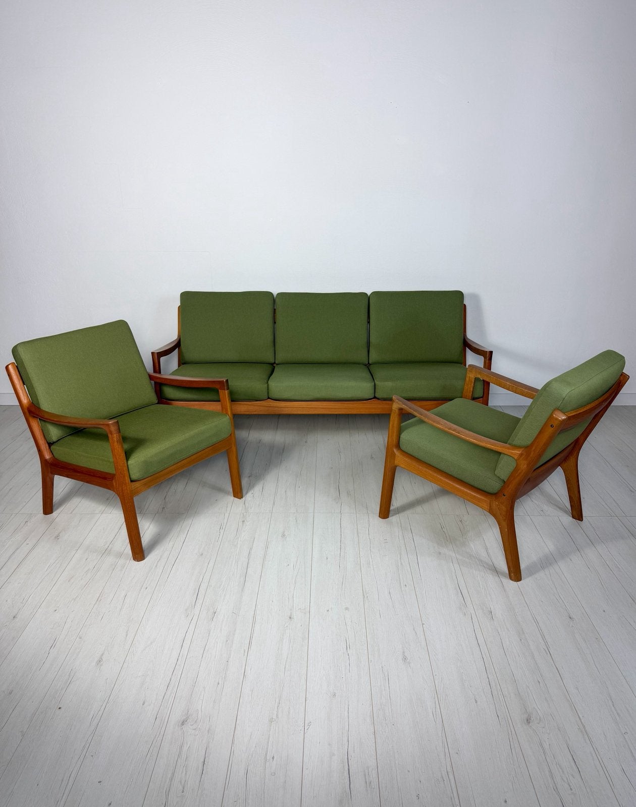 Ole Wanscher Senator teak lounge set France & Søn deens 60s, Huis en Inrichting, Ophalen of Verzenden, Zo goed als nieuw, Stof