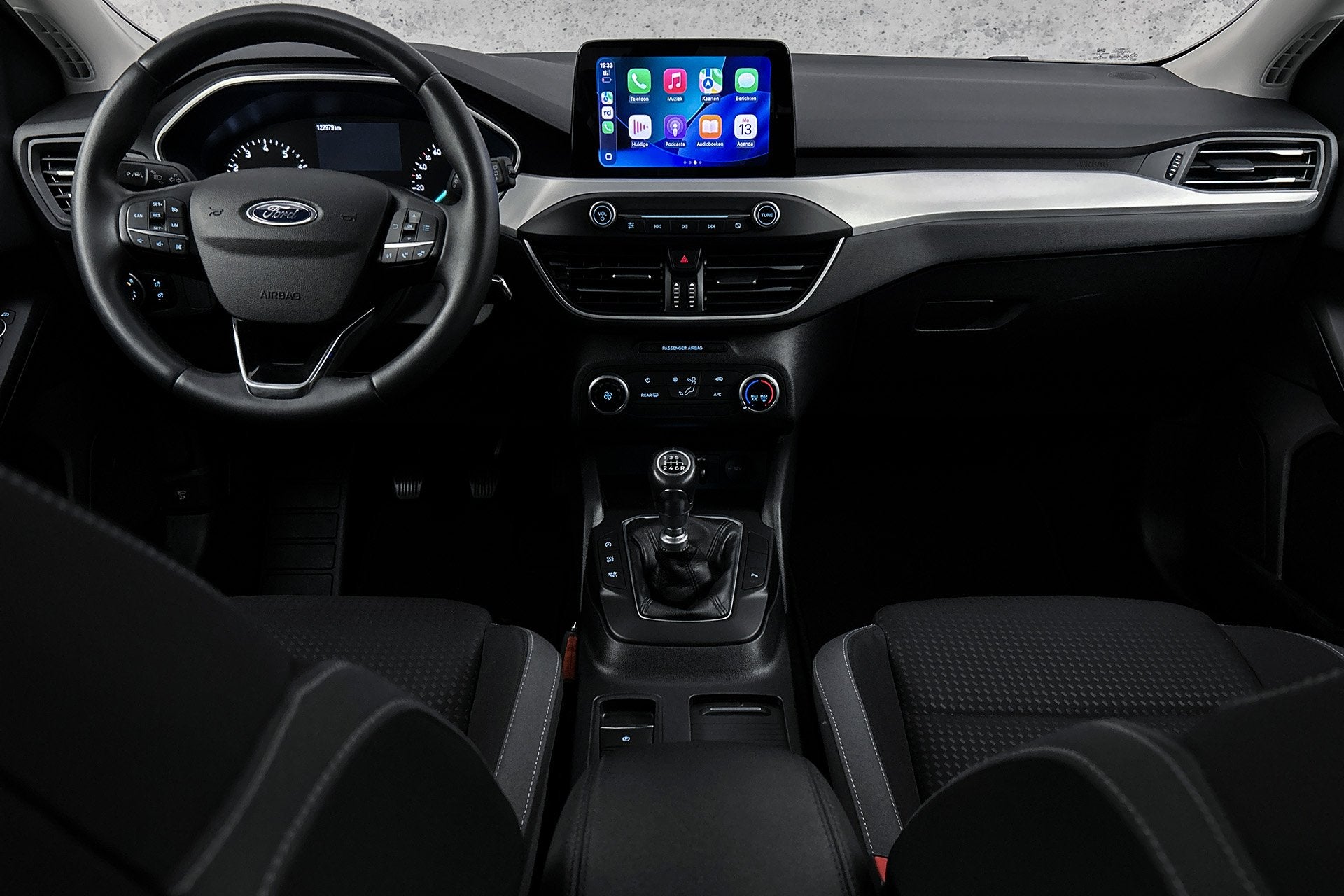 Ford Focus 1.0 EcoBoost Hybrid | Camera | LED koplampen | Ap, Auto's, Stof, Gebruikt, Met garantie (alle), Blauw