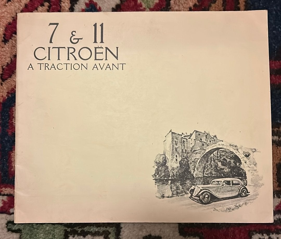 7 & 11 Citroen a traction avant verkoop brochure 1935, Ophalen of Verzenden