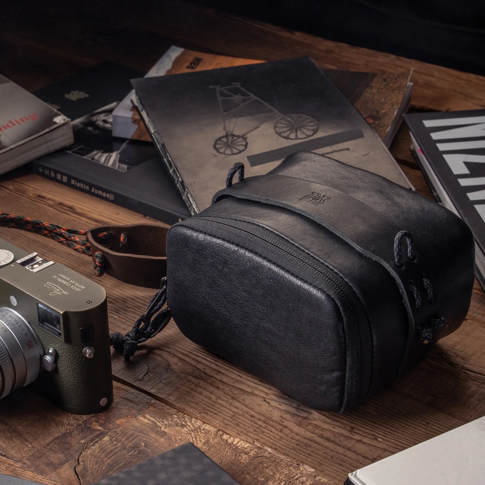 Wotancraft Leren Camera Pouch L NIEUW, voor o.a. Leica Q2/Q3, Ophalen of Verzenden, Zo goed als nieuw, Schoudertas, Overige merken