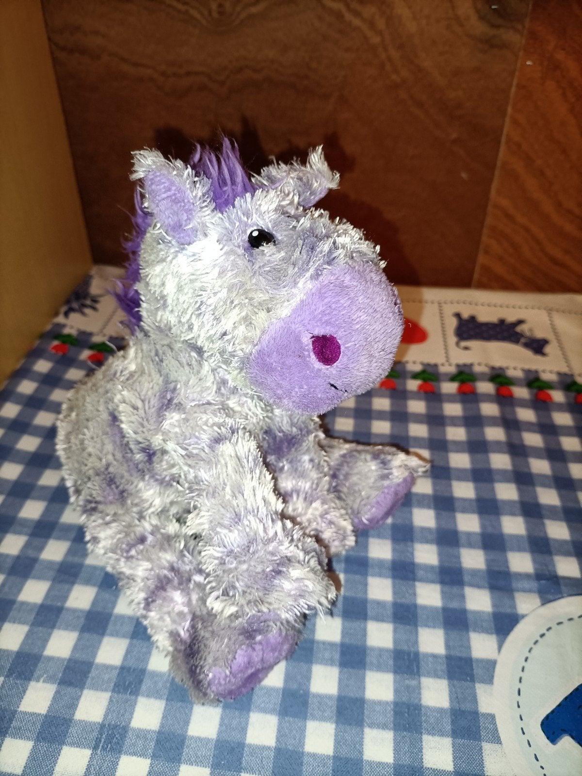 Anna Club Plush paard knuffel grijs en paars 20 cm, Ophalen of Verzenden, Zo goed als nieuw