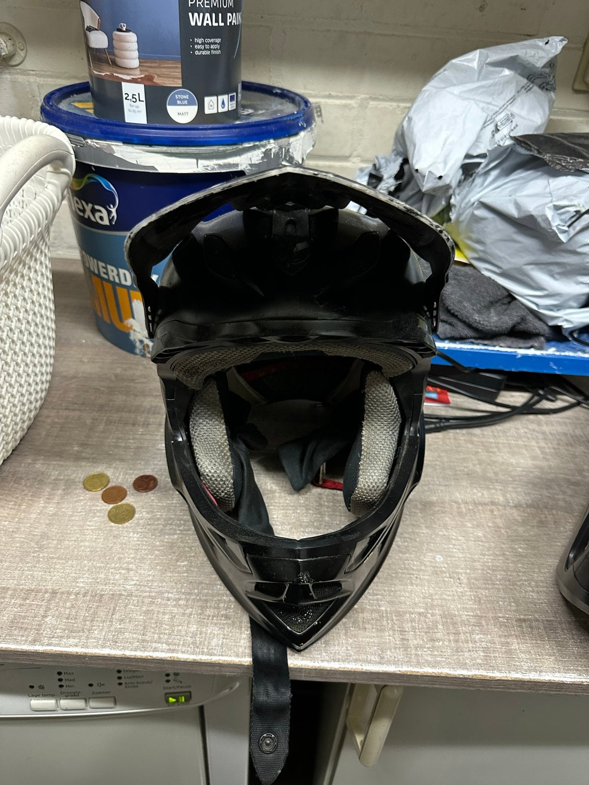 Zwarte Offroadhelm - Maat M, Overige merken, M, Ophalen of Verzenden, Tweedehands