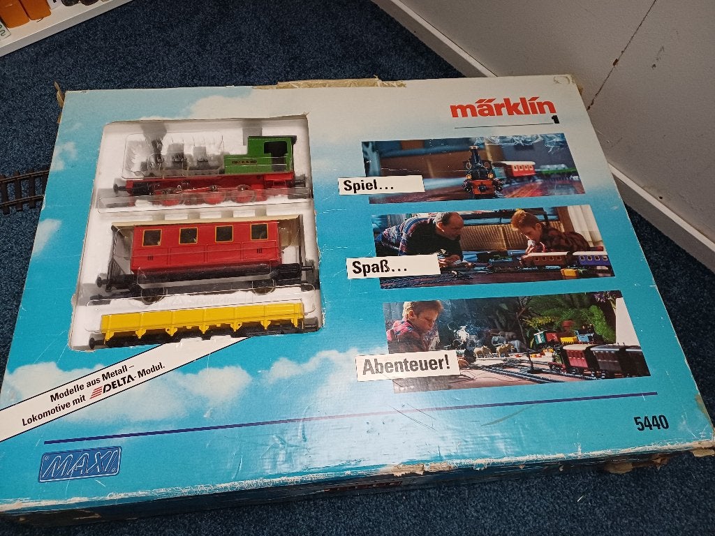 Marklin (5440) Maxi Spoor 1 (complete (kerst treinset)., Hobby en Vrije tijd, Treinset, Gelijkstroom of Wisselstroom, Ophalen of Verzenden