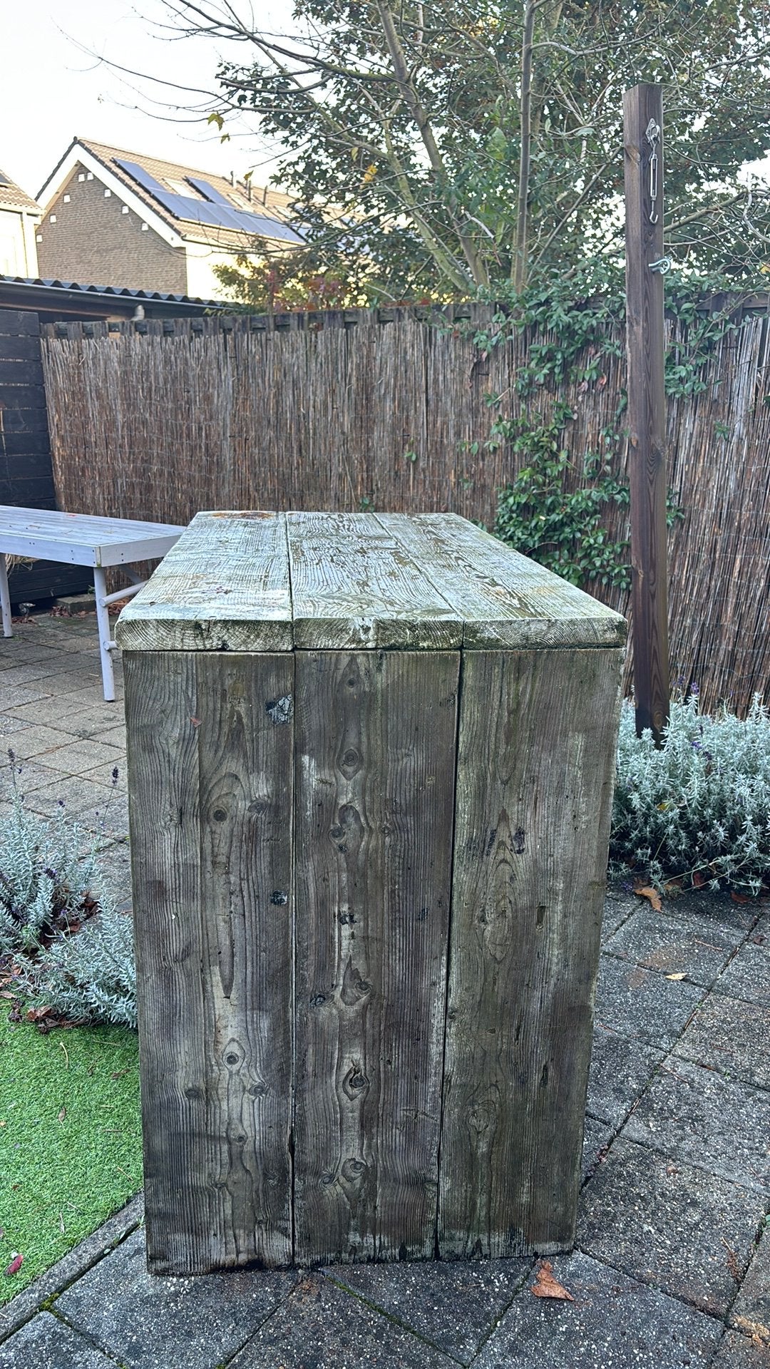 Steigerhouten bartafel, Ophalen, Gebruikt, Rechthoekig, Hout