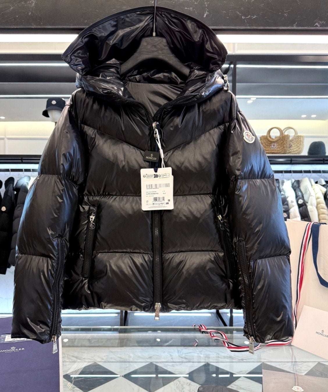 Moncler Puffer Jas Zwart -, Kleding | Dames, Jassen | Winter, Ophalen of Verzenden, Nieuw, Maat 38/40 (M), Zwart
