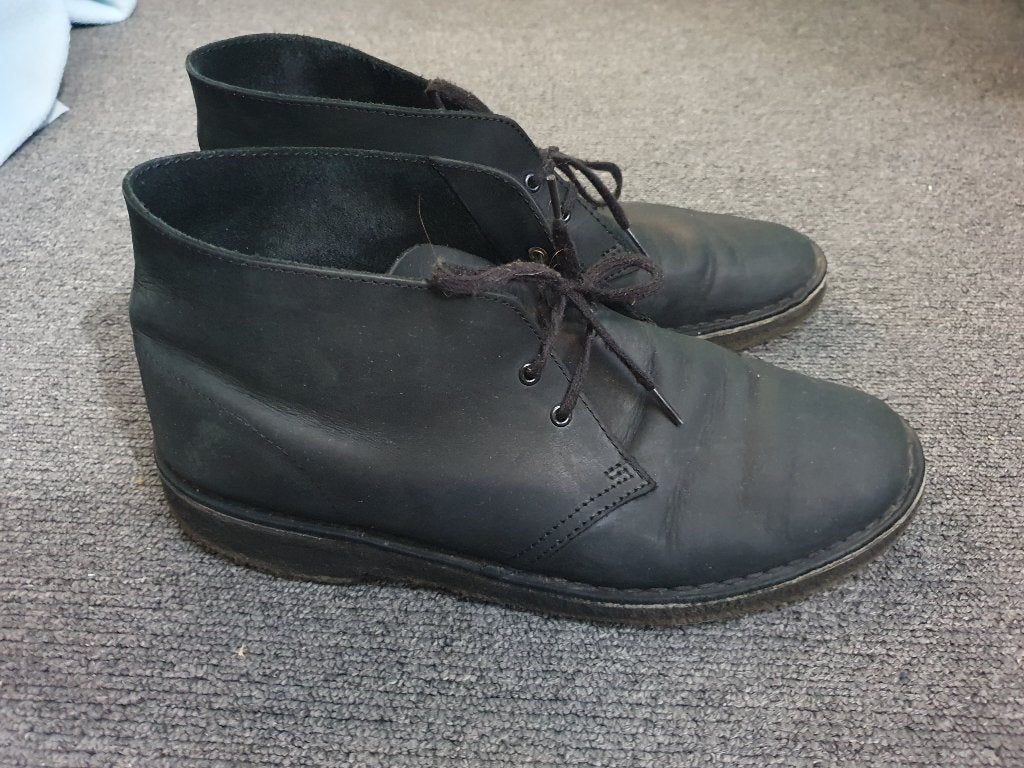 Clarks Originals Desert Boots zwart leer mt 42 ZGAN, Kleding | Heren, Schoenen, Zwart, Boots, Clarks, Ophalen of Verzenden