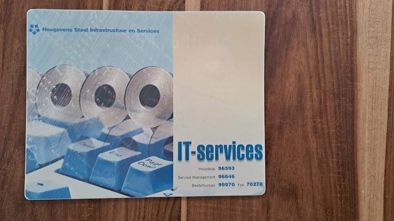 Muismat Hoogovens Staal IT-Services, Antiek en Kunst, Ophalen of Verzenden