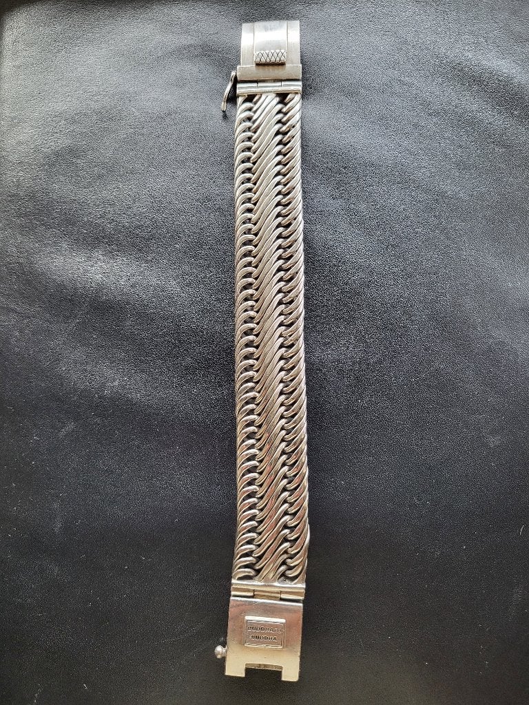 Mooie Buddha to Buddha Edwin armband - Lange maat, Verzenden, Zo goed als nieuw, Zilver, Zilver