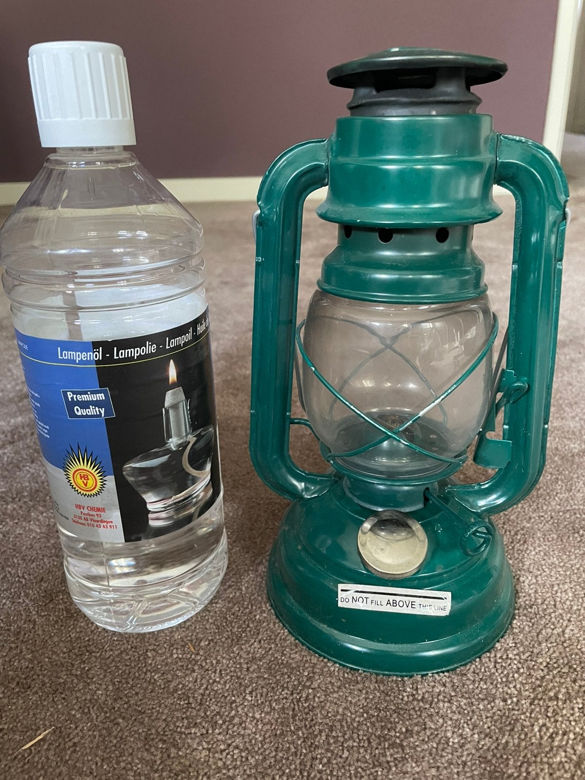 Olielamp met lampolie, Ophalen, Zo goed als nieuw