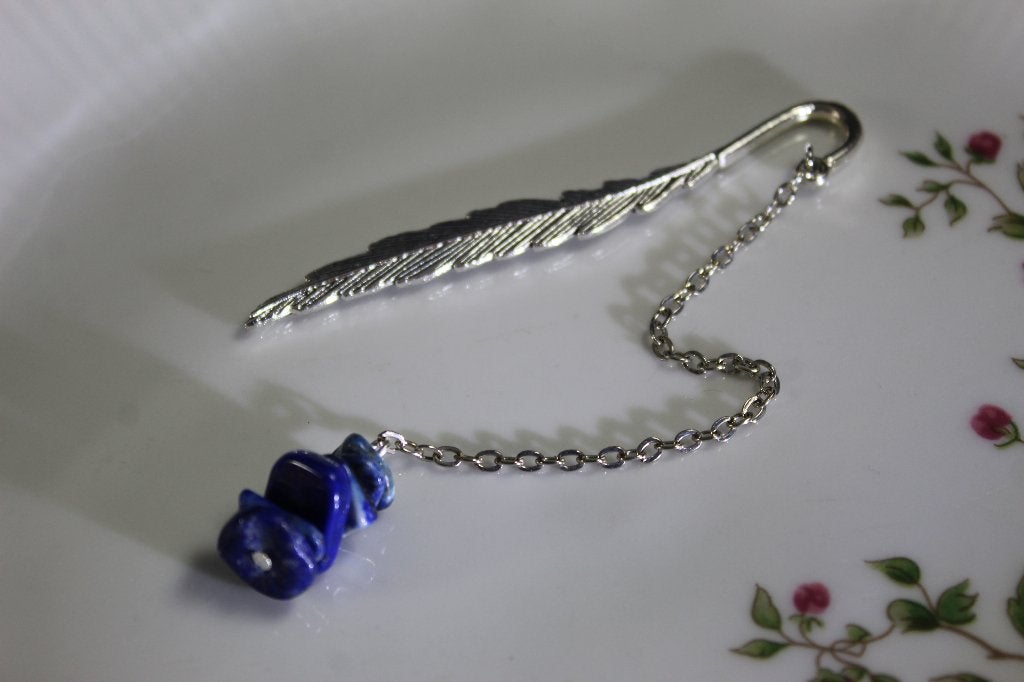 Bladlegger met lapis lazuli steen - Veer design, Ophalen of Verzenden, Nieuw, Overige onderwerpen