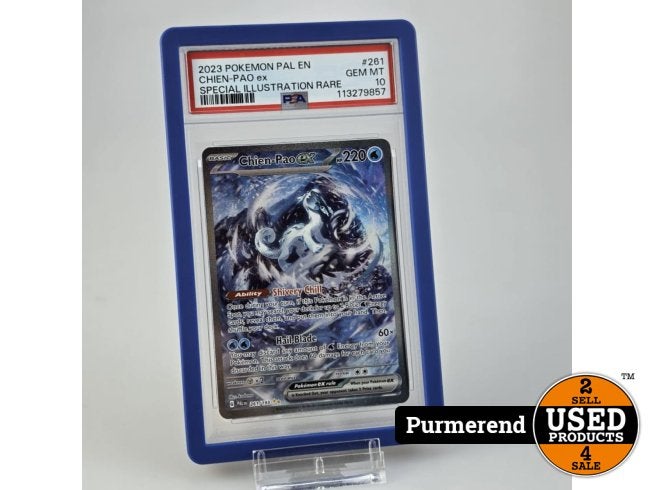 TCG Chien-Pao Ex PAL #261 PSA Gem MT 10 Graded, Zo goed als nieuw