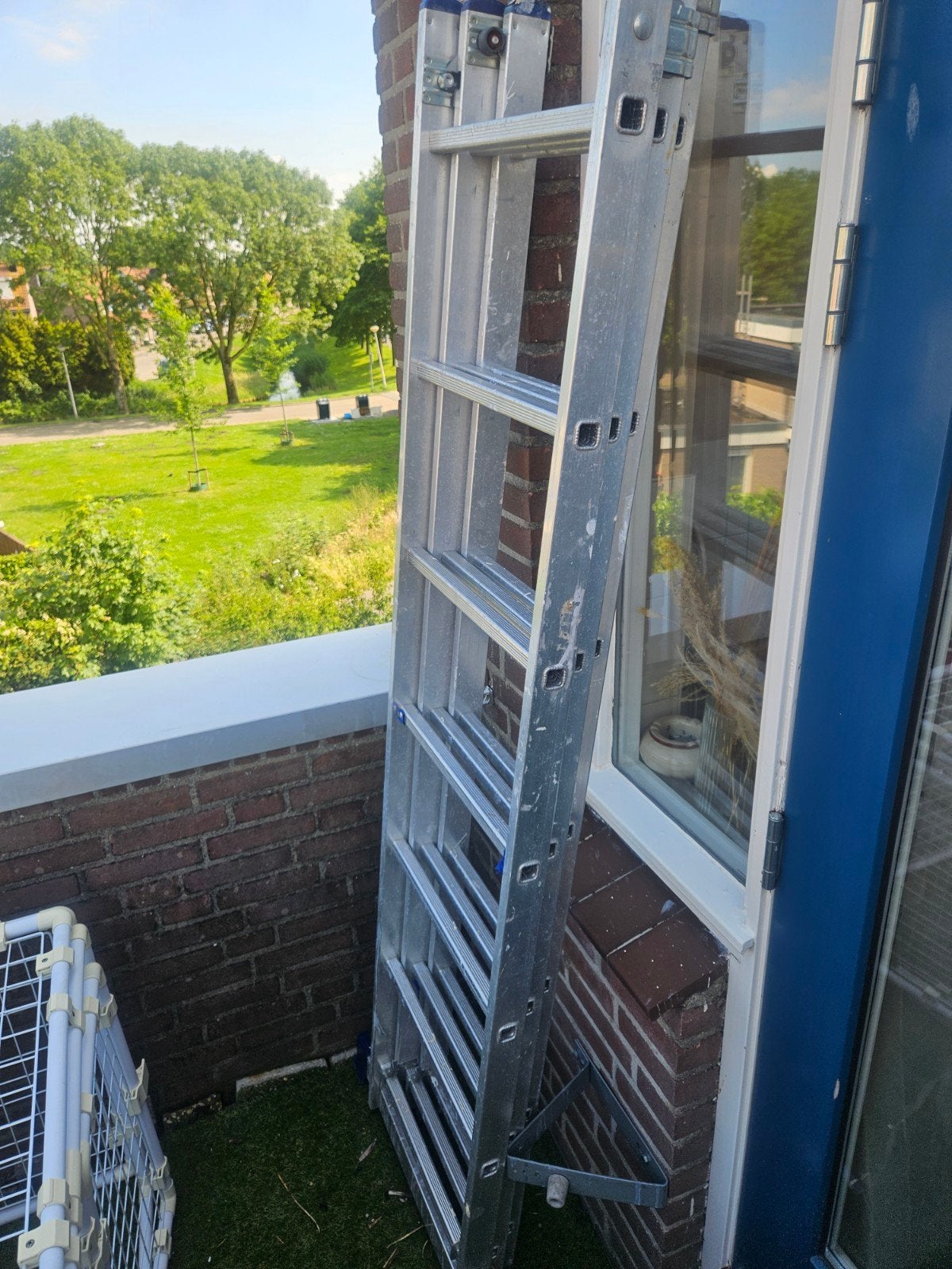 Goede ladder tot 3 meter, ideaal voor diverse klussen, Doe-het-zelf en Verbouw, Ladders en Trappen, Ophalen of Verzenden, Gebruikt