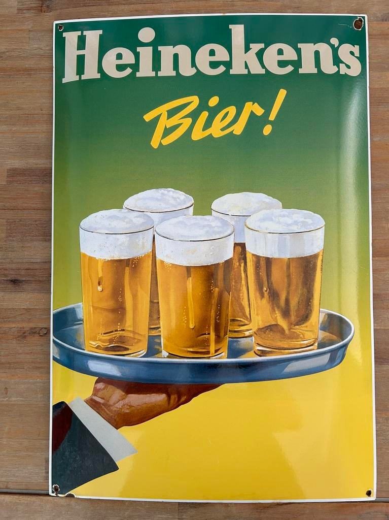 Emaille bord Heineken, Ophalen
