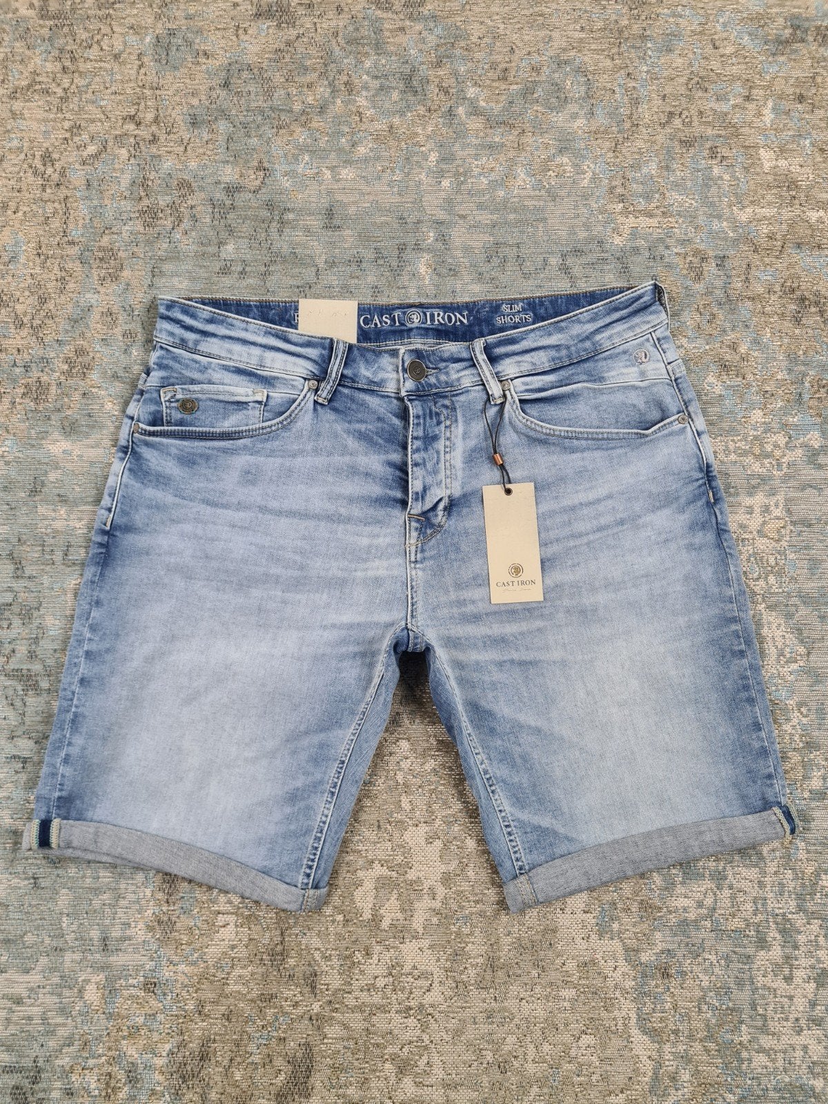 Cast Iron Riser Shorts W36 NIEUW Slim Bronno3632 Bronno3634, Kleding | Heren, Spijkerbroeken en Jeans, W36 - W38 (confectie 52/54)