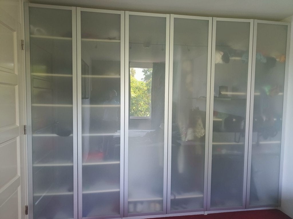 6 Pax kast deuren glas, Ophalen, Gebruikt, 200 cm of meer, 50 tot 100 cm