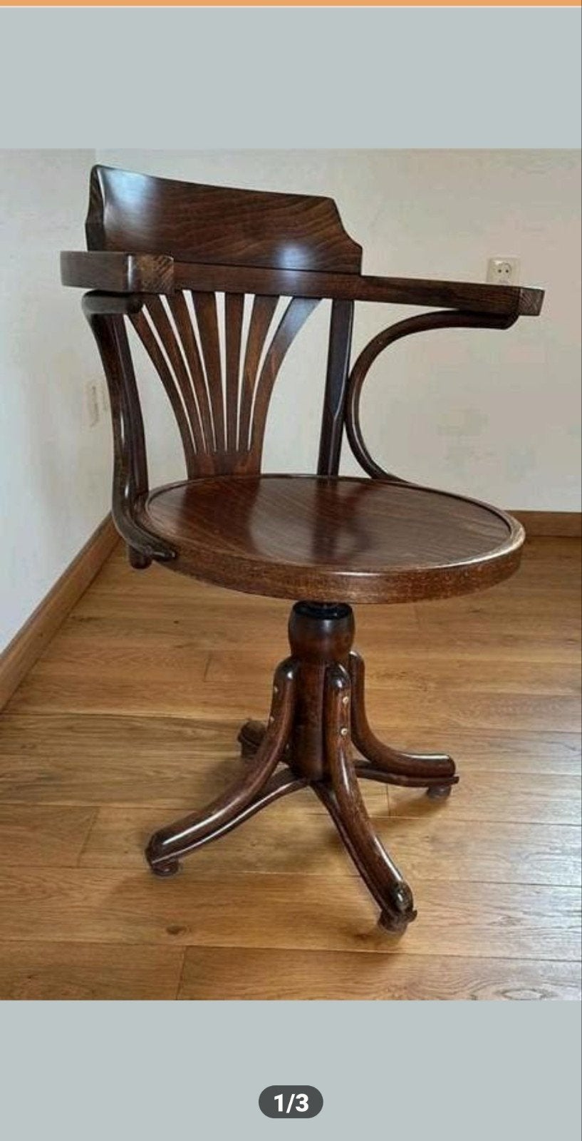 Prachtige captains chair thonet stoel. Design, Ophalen, Bruin, Klassiek, Zo goed als nieuw