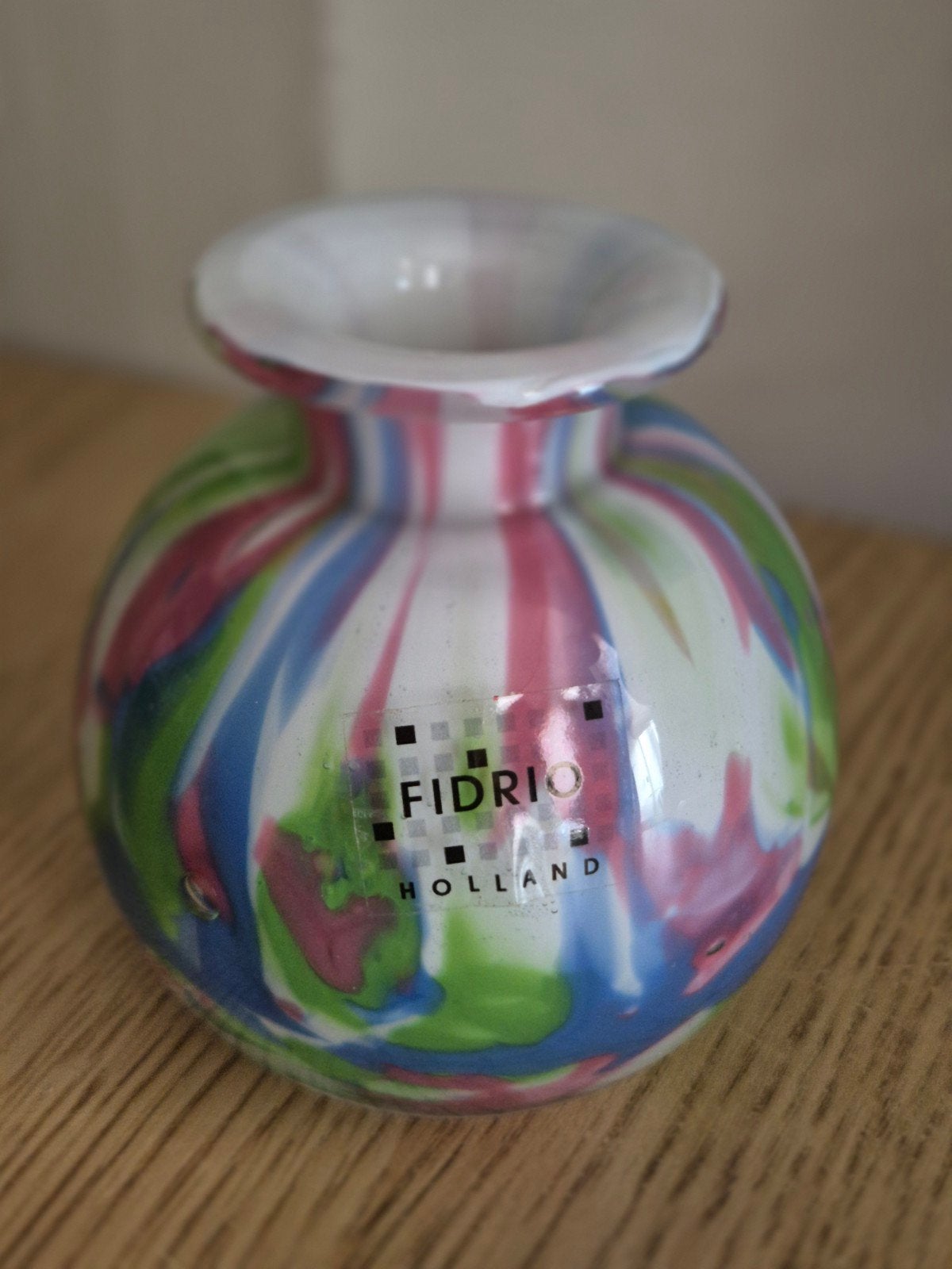 Fidrio bol vaasje, Glas, Meerkleurig, Vaas, 9 cm