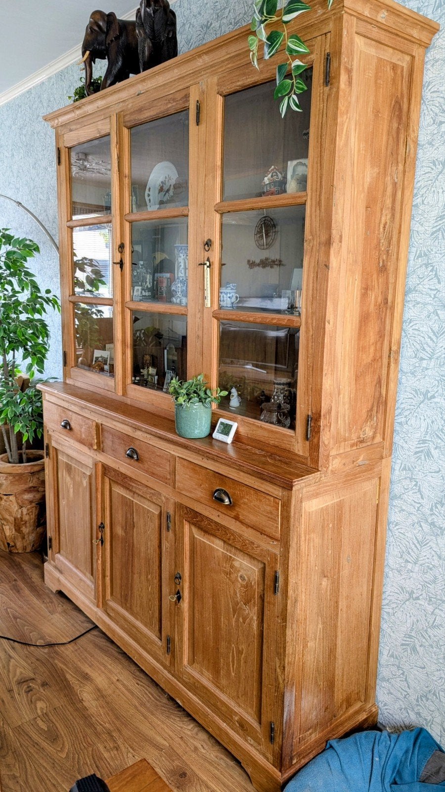 BUFFET KAST- TEAK,  wand meubel vitrine  bergmeubel, Ophalen, 25 tot 50 cm, 150 tot 200 cm, Met lade(s)