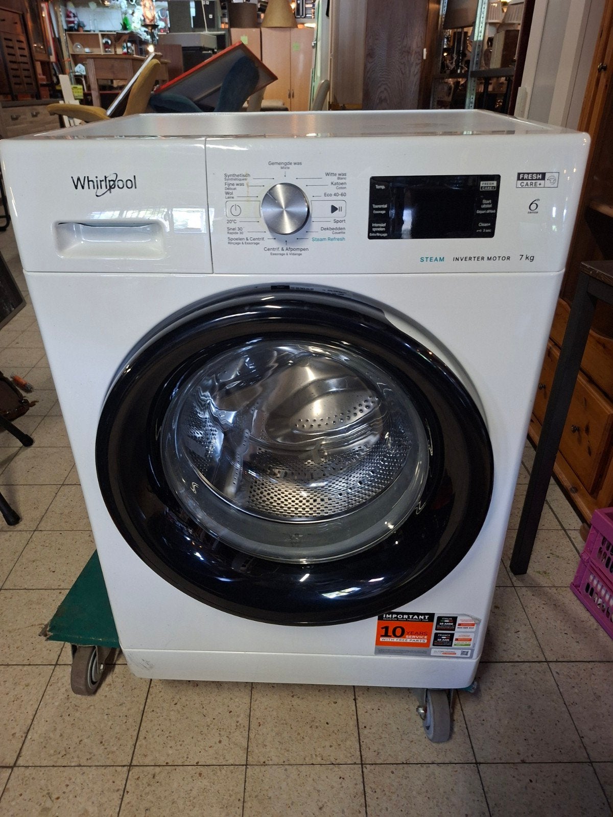 Whirlpool Wasmachine 7kg - Zo goed als nieuw, Witgoed en Apparatuur, Ophalen, 6 tot 8 kg, Minder dan 1200 toeren, Zo goed als nieuw