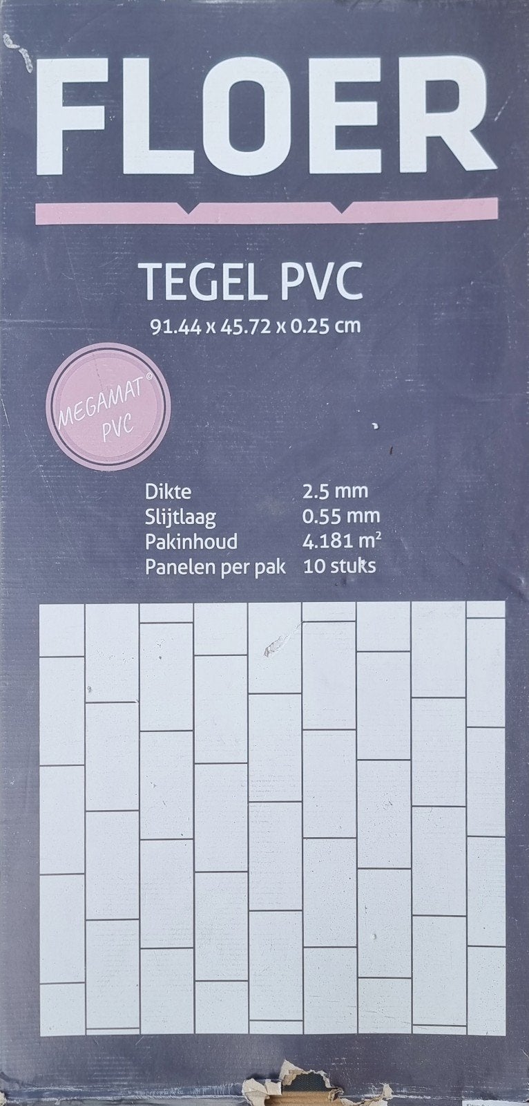 Nieuwe PVC tegels - 4.181 m² - Lichtgrijs, 40 tot 60 cm, Nieuw, Ophalen of Verzenden, 10 m² of meer