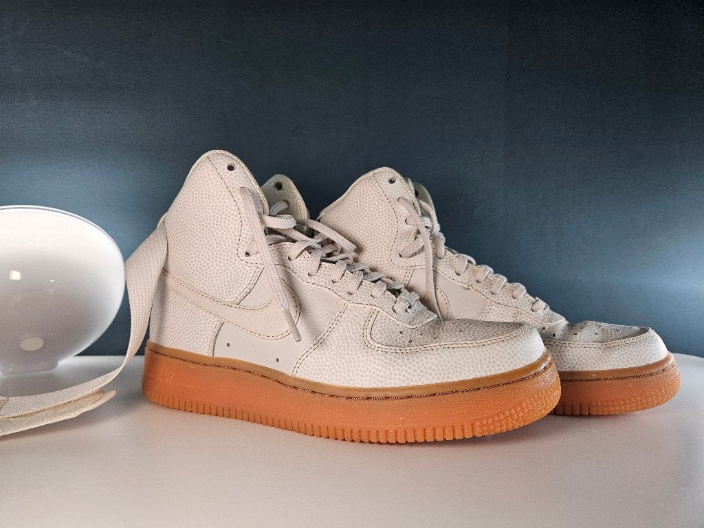 Orginele Nike Air Force 1 High Gum maat 38, Wit, Ophalen of Verzenden, Nike air max, Sneakers of Gympen