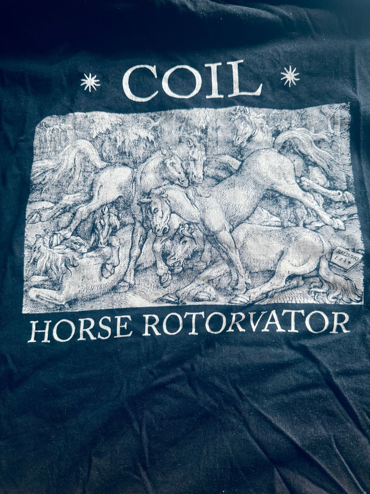 Coil - Horse Rotorvator T-shirt XXXL (valt kleiner uit), Ophalen of Verzenden, Gedragen, Overige maten, Zwart