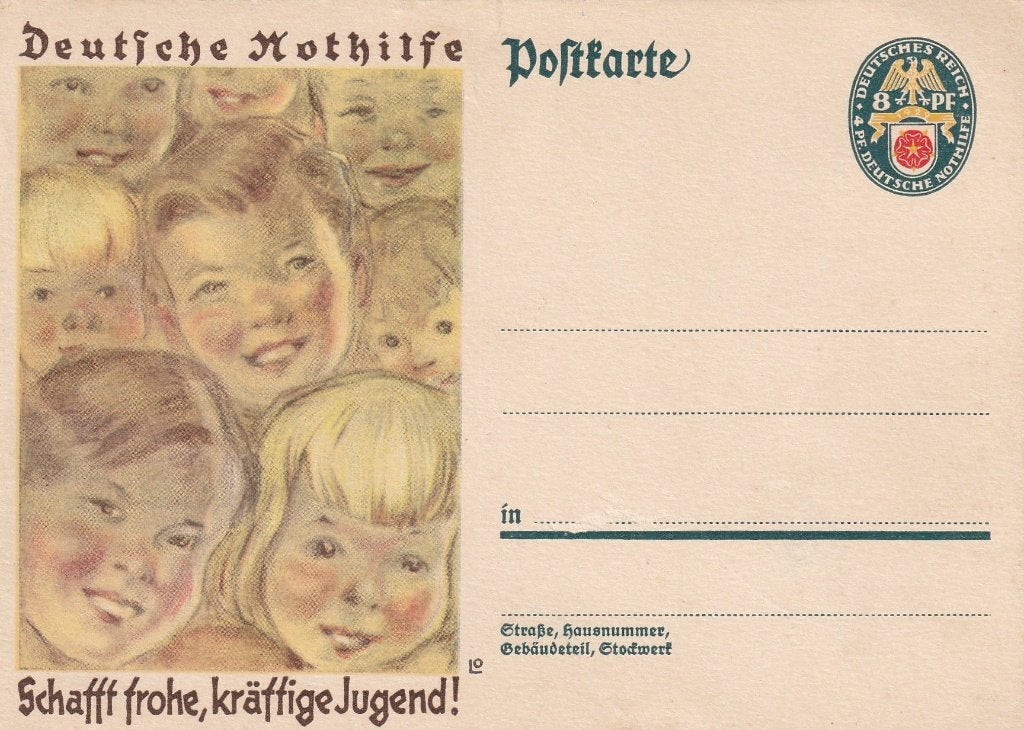 Antieke Duitse Postkaart Deutsche Nothilfe 1929 Blanco, Verzenden, Duitse Keizerrijk, Postfris