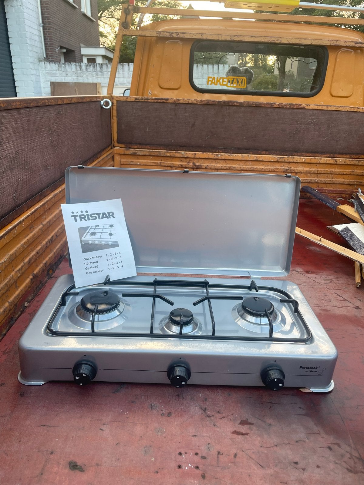 Camping Gasfornuis - 3 Pitten, Ophalen, Zo goed als nieuw