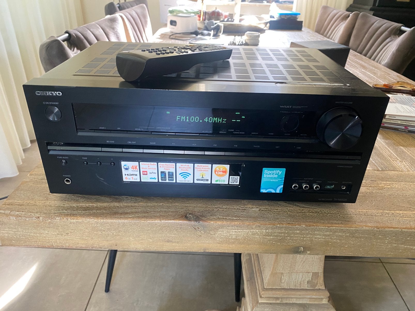 Onkyo TX NR525 internet radio spotify enz, Ophalen of Verzenden, Zo goed als nieuw