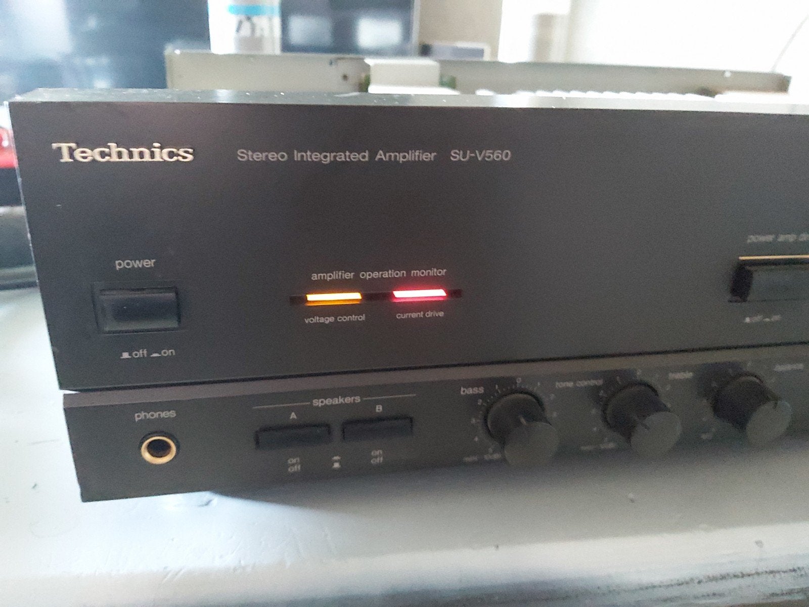 Technics SU-V560 Stereo Geïntegreerde Versterker, Overige merken, Gebruikt, Ophalen of Verzenden, 60 tot 120 watt