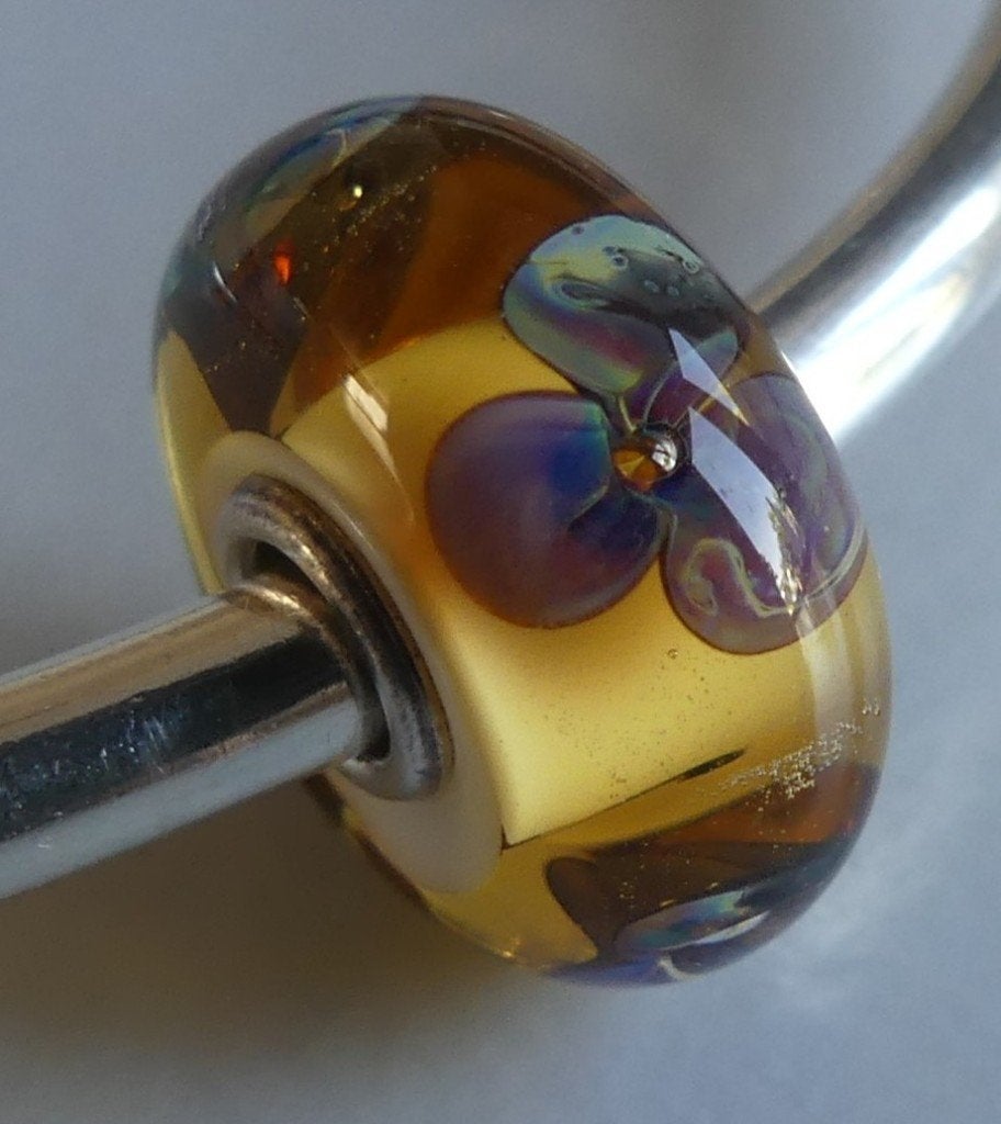 Trollbeads AMBER VIOOLTJES, -, Verzenden, -, Zo goed als nieuw