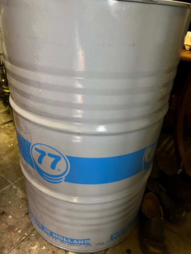 Olievat 200L vuurton, Tuin en Terras, Vuurkorven, Ophalen, Zo goed als nieuw