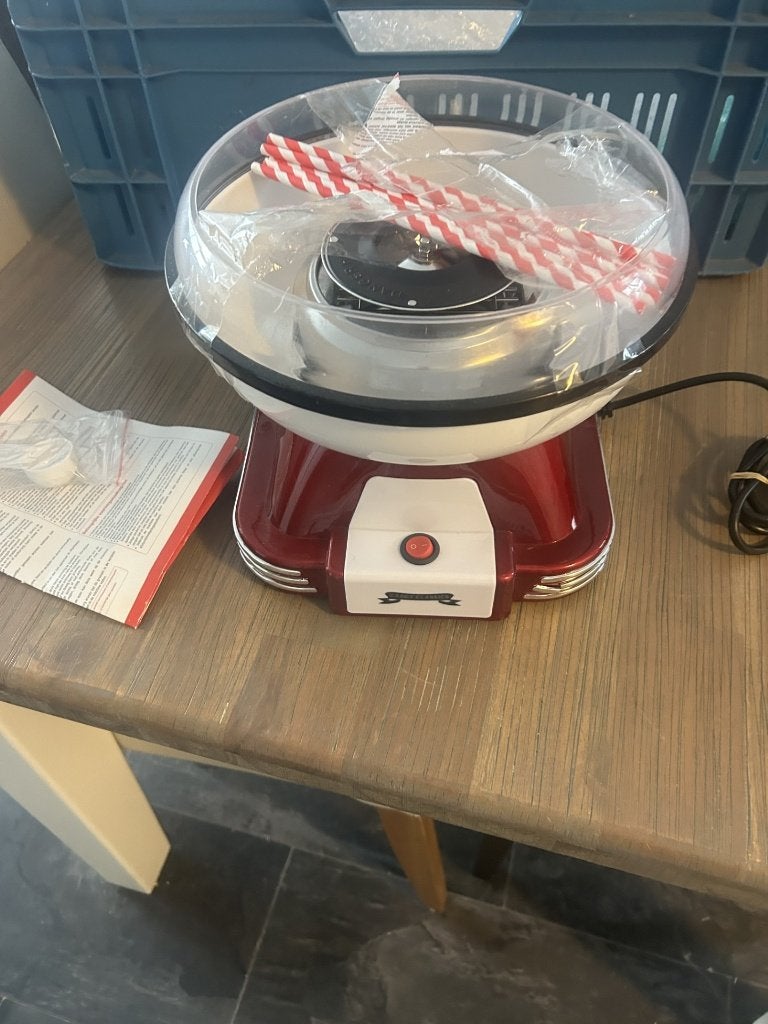 Gadgy Suikerspinmachine Retro, met 10 Stokjes en Maatlepel, Ophalen of Verzenden, Nieuw, Overige typen, Verjaardag