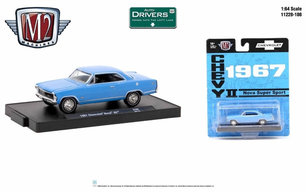 1967 Chevrolet Nova SS van M2 1/64 R108, Ophalen of Verzenden, Nieuw, Auto