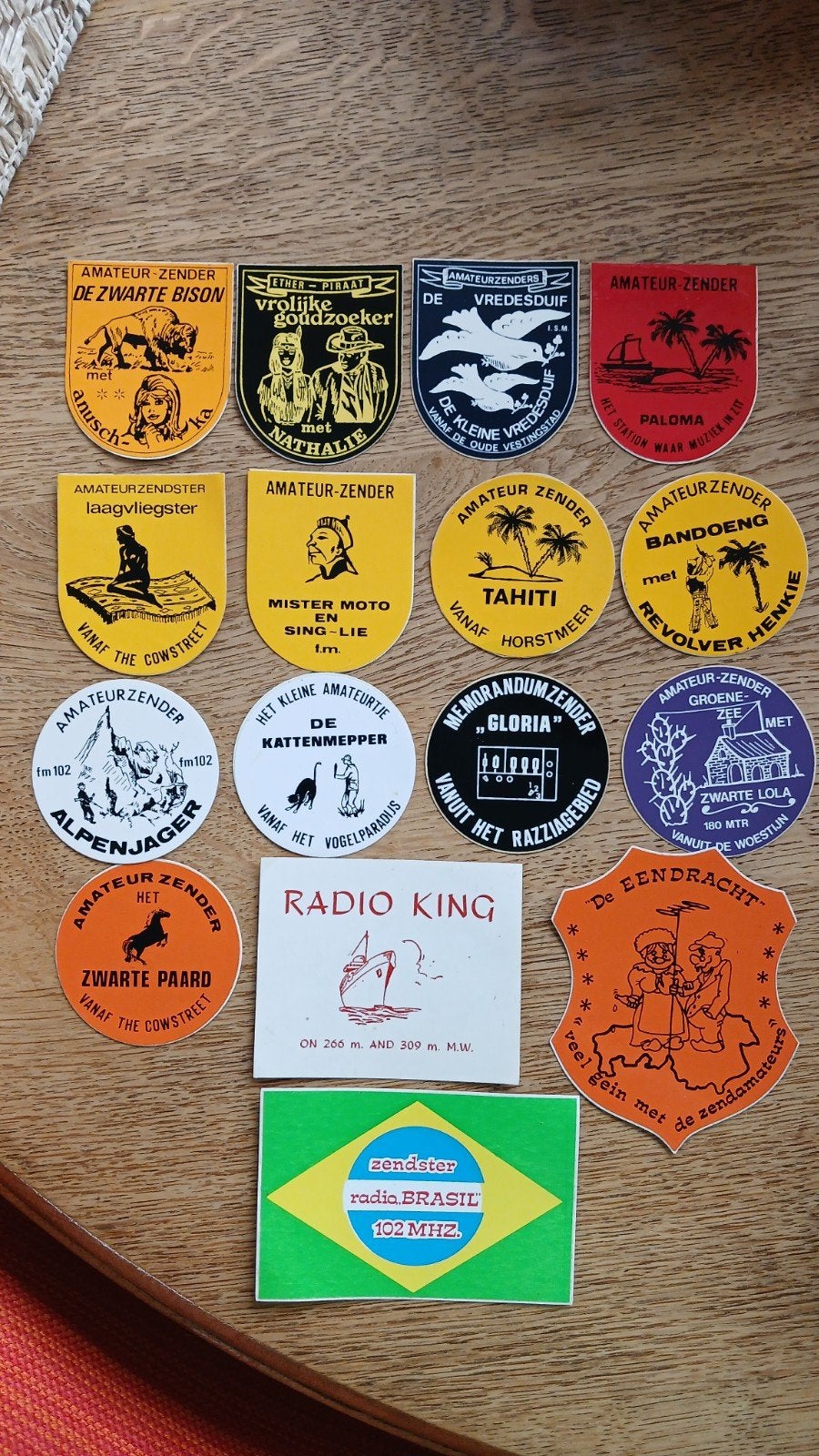 Verschillende stickers zendamateur piraten, welke regio?, Ophalen of Verzenden