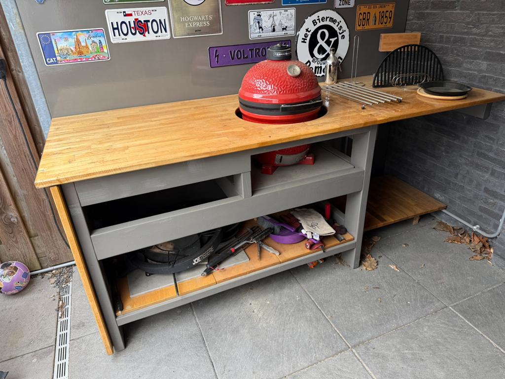 Meubel voor buitenkeuken, Tuin en Terras, Buitenkeukens, Ophalen, Gebruikt, Houtskool, Vrijstaand