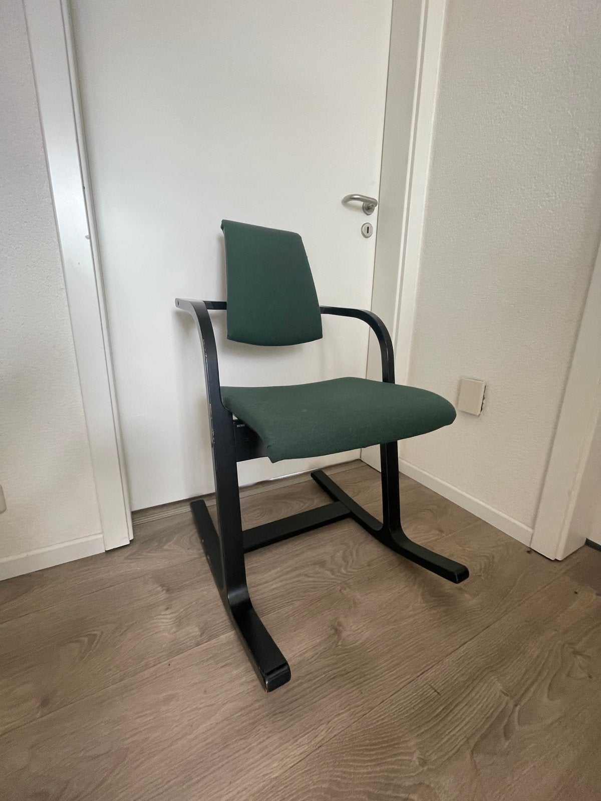 Retro Vintage Originele Stokke Schommelstoel, Ophalen, Gebruikt, Zwart, Stof