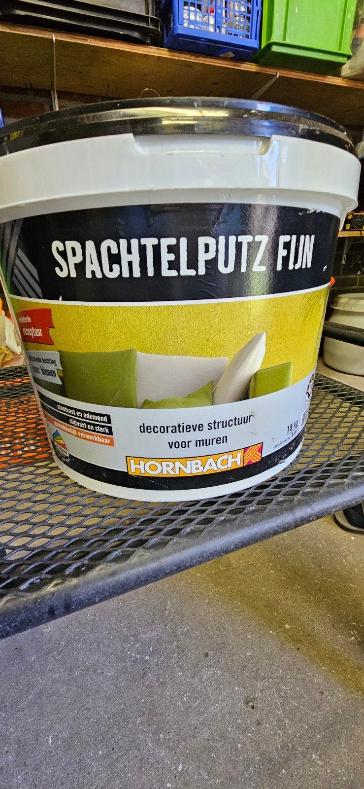 Spachtelputz fijn, Ophalen, Wit