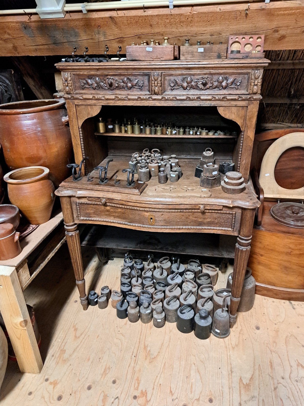 Oude gewichten /gereedschap, Ophalen