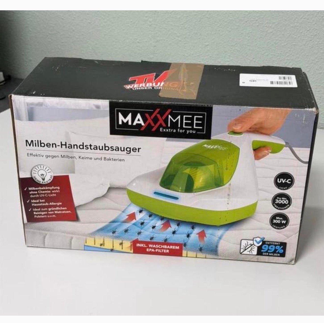MAXXMEE Mijt Handstofzuiger met UV-C Licht – Anti-Allergie, Overige typen, Ophalen of Verzenden, H, H