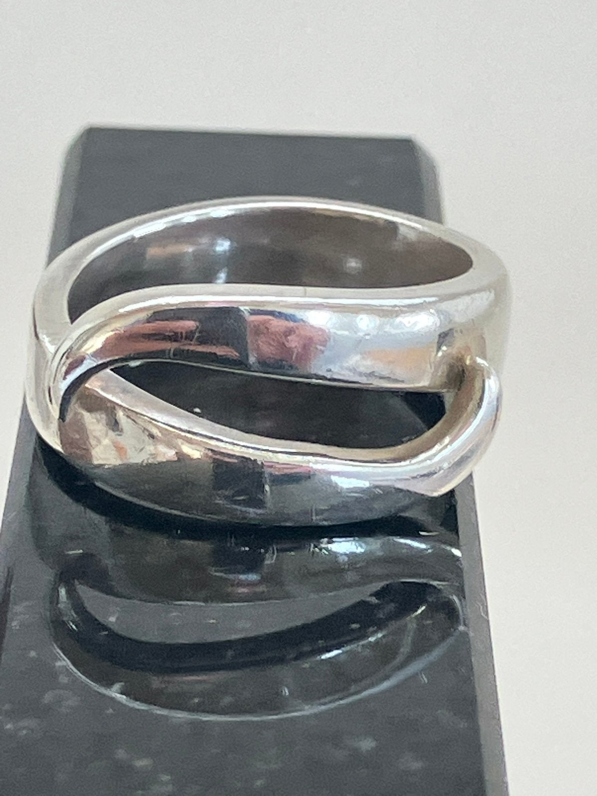 Zilveren ring Deens design, Sieraden, Tassen en Uiterlijk, Ringen, Zo goed als nieuw, Dame, Kleiner dan 17, Zilver, Ophalen