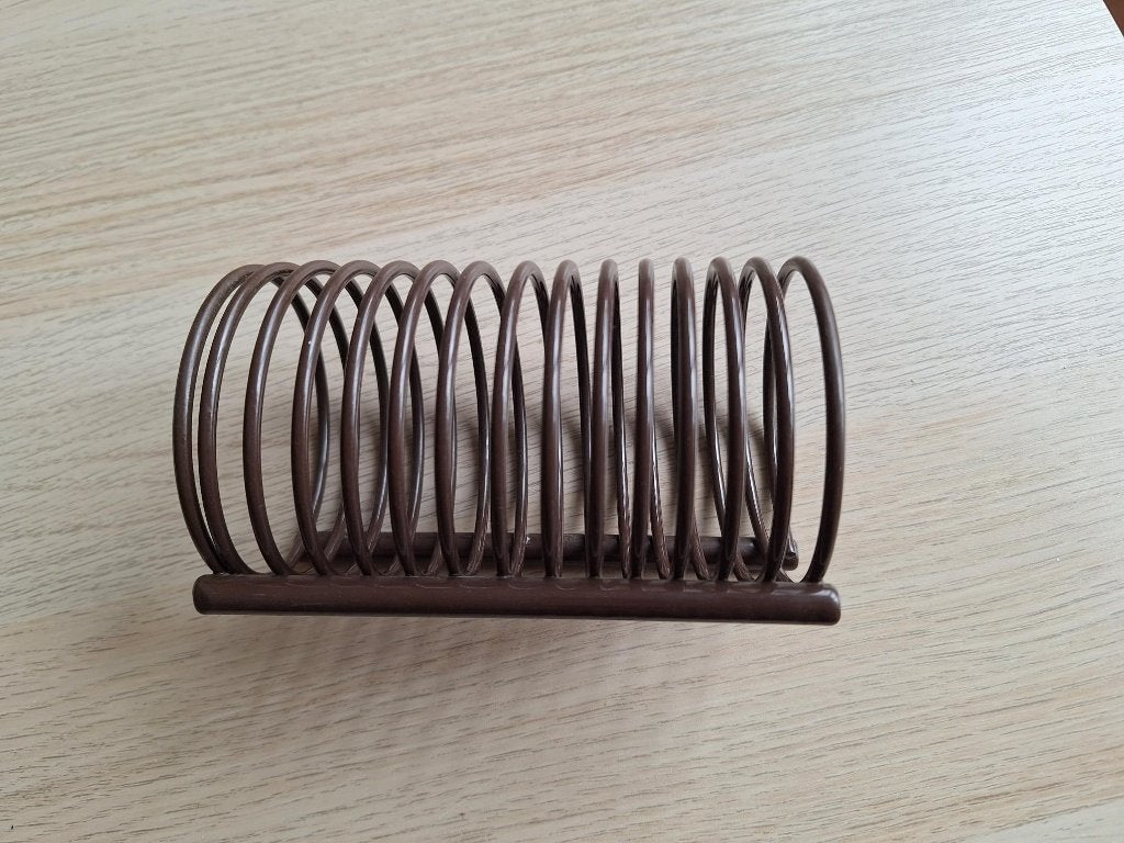 Vintage POSTMODERN design metalen spiralen brievenhouder, Ophalen of Verzenden