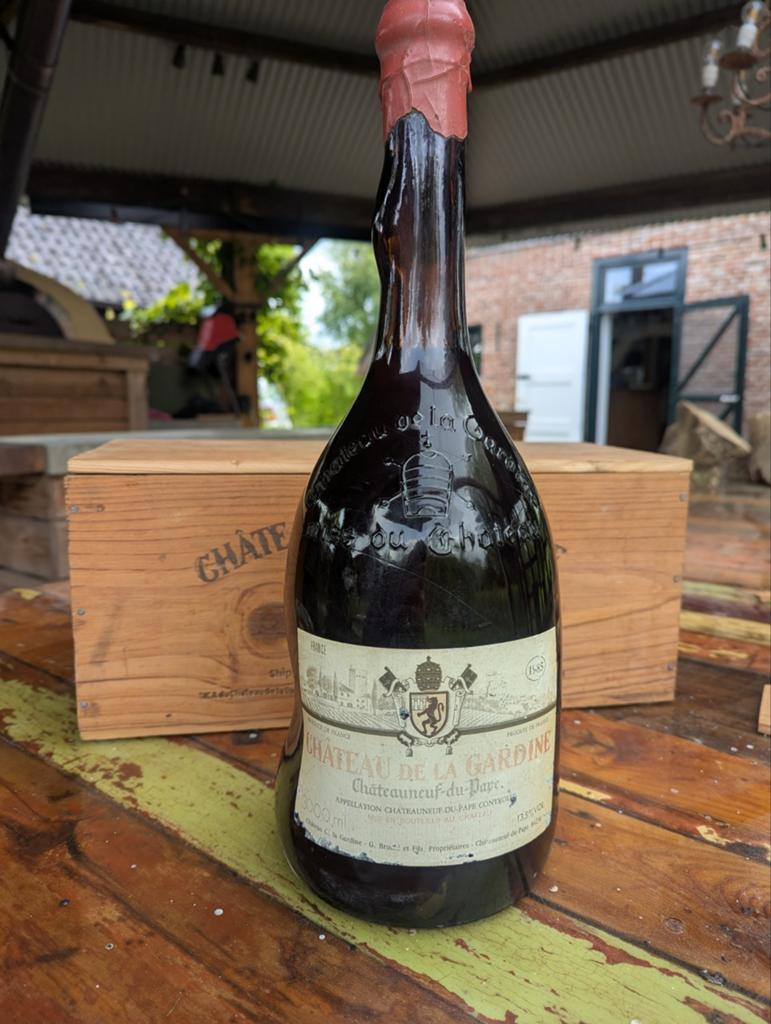 Chateau de la Gardine  1985, 3 liter fles., Ophalen, Gebruikt, Frankrijk, Rode wijn