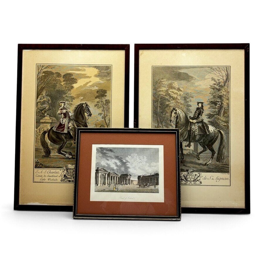 Drie gravures, 20e eeuw, Ophalen of Verzenden, Gravure, Gesigneerd
