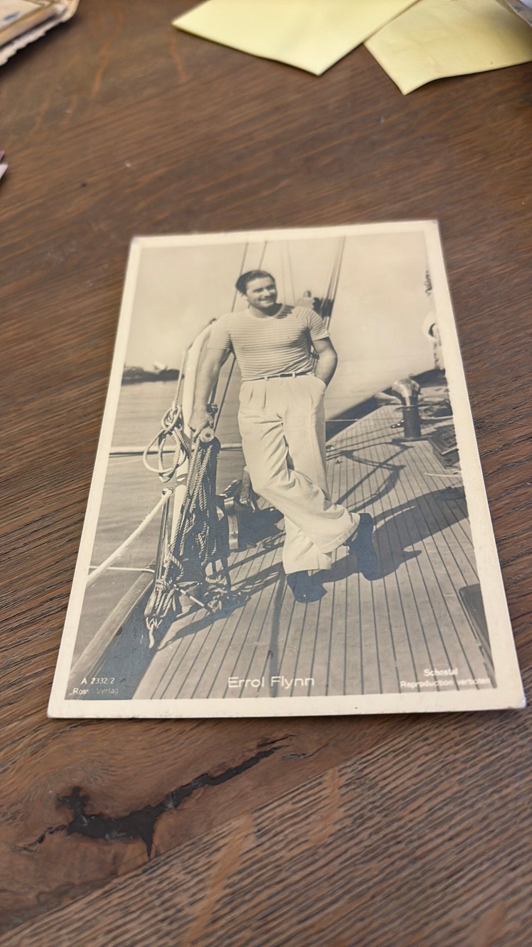 Errol Flynn Santpoort met 5c Vürtheim frankering, Ophalen of Verzenden