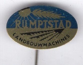 Rumptstad landbouwmachines blik speldje ( E_134), Verzenden, Zo goed als nieuw, Transport, Speldje of Pin
