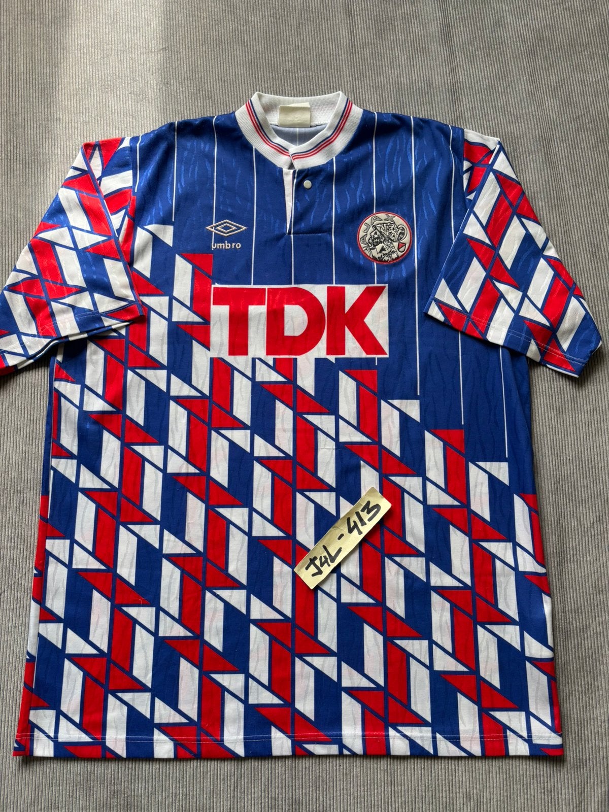 origineel Ajax shirt TDK Umbro 1989/1990, afca fside, Maat XS of kleiner, Verzenden, Zo goed als nieuw, Shirt